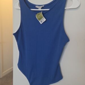 Haute Monde Ribbed Royal Blue Bodysuit
